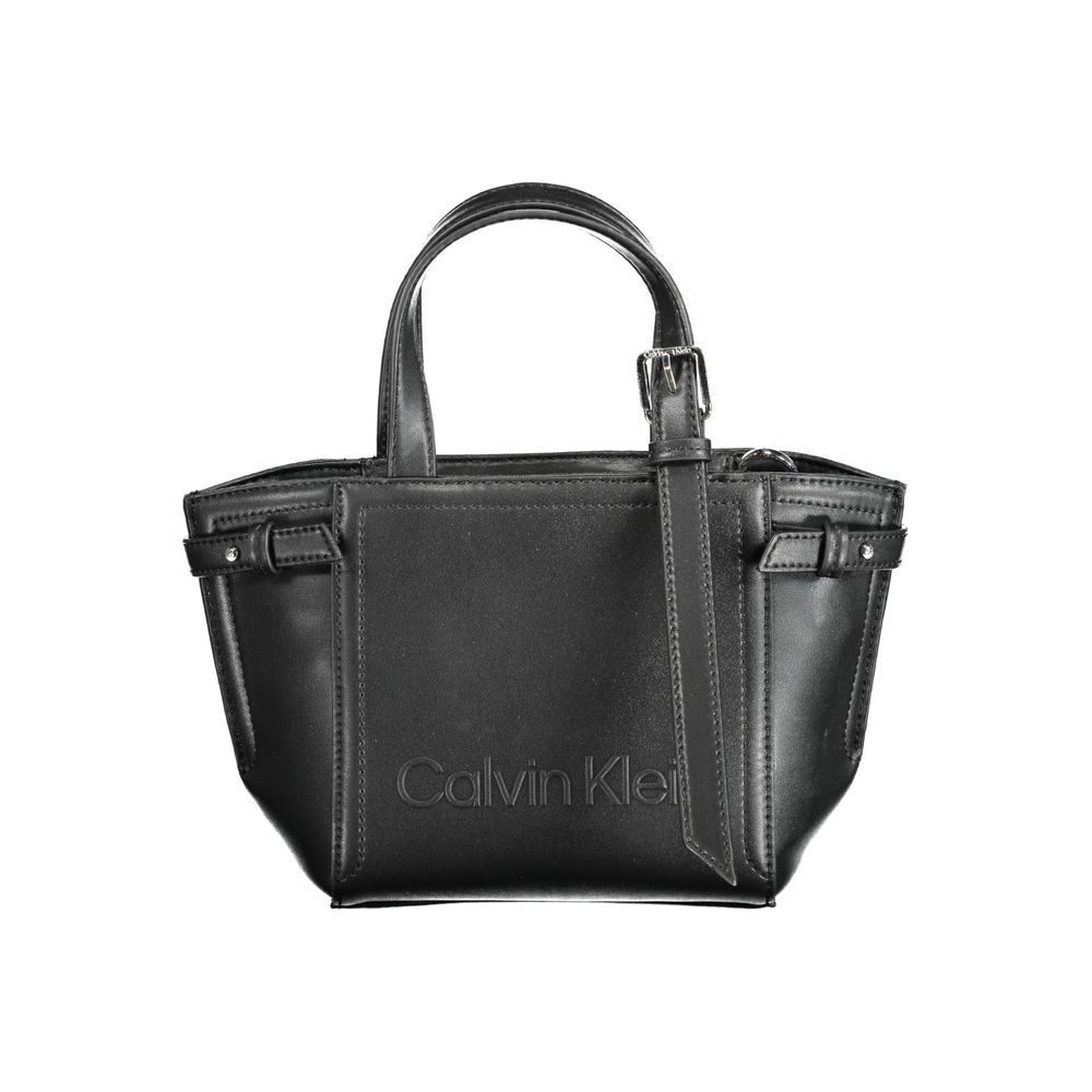 Bolso de mano de poliéster negro de Calvin Klein