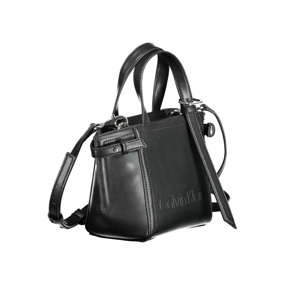 Bolso de mano de poliéster negro de Calvin Klein