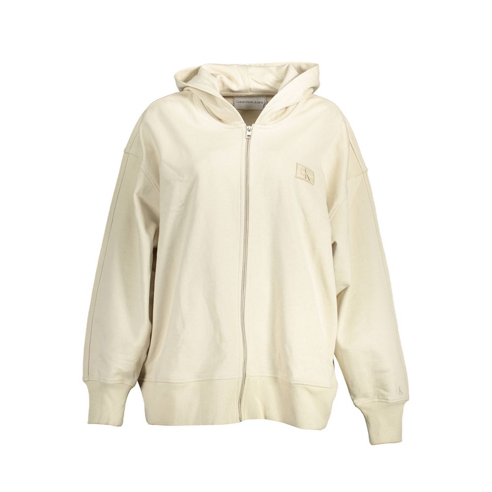 Suéter de algodón beige de Calvin Klein para mujer