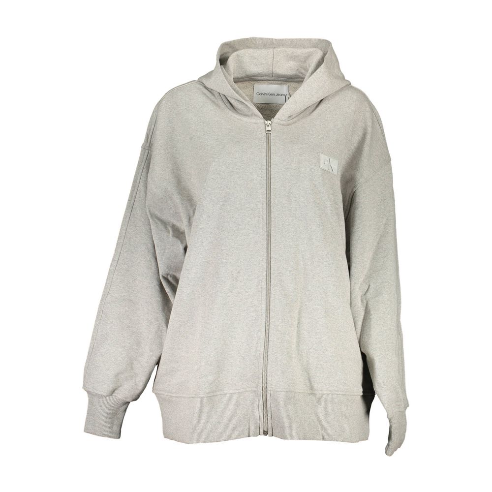 Suéter de algodón gris de Calvin Klein para mujer