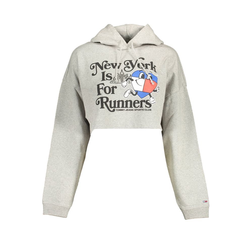 Suéter Tommy Hilfiger de algodón gris para mujer