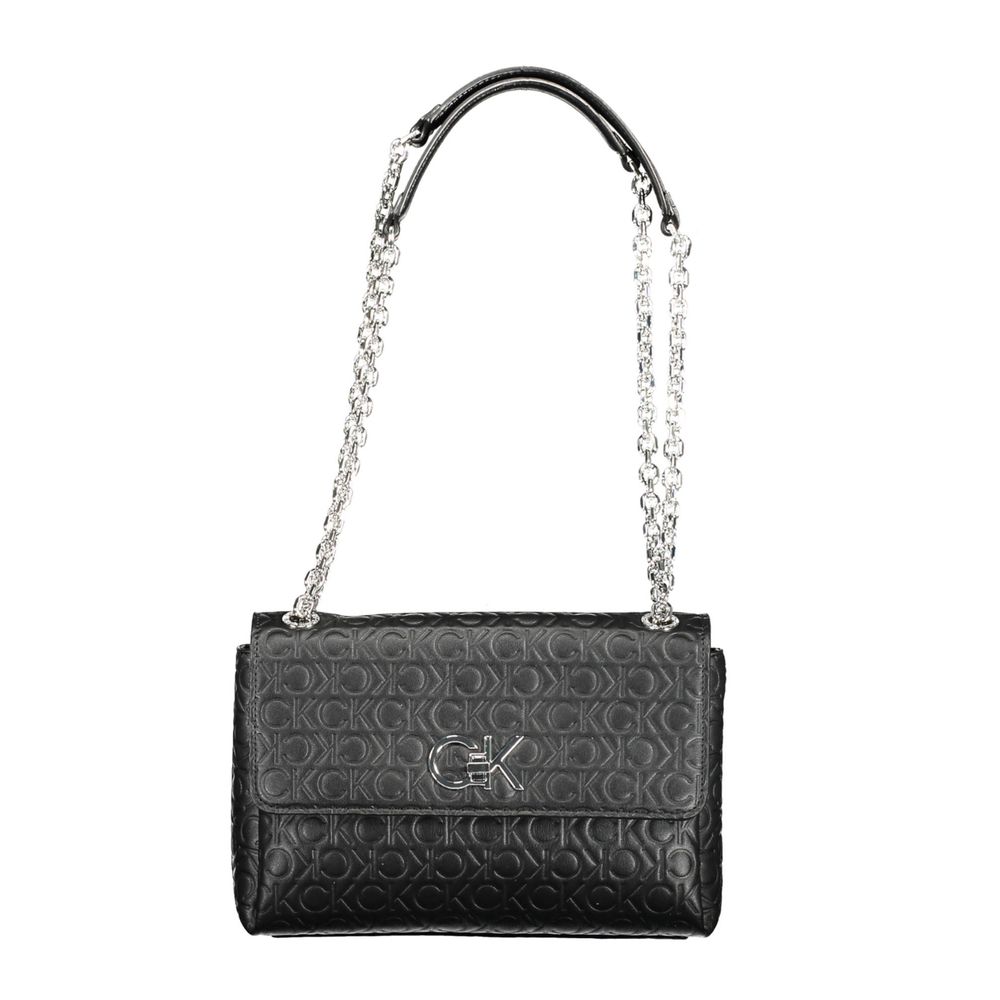 Bolso de mano de poliéster negro de Calvin Klein