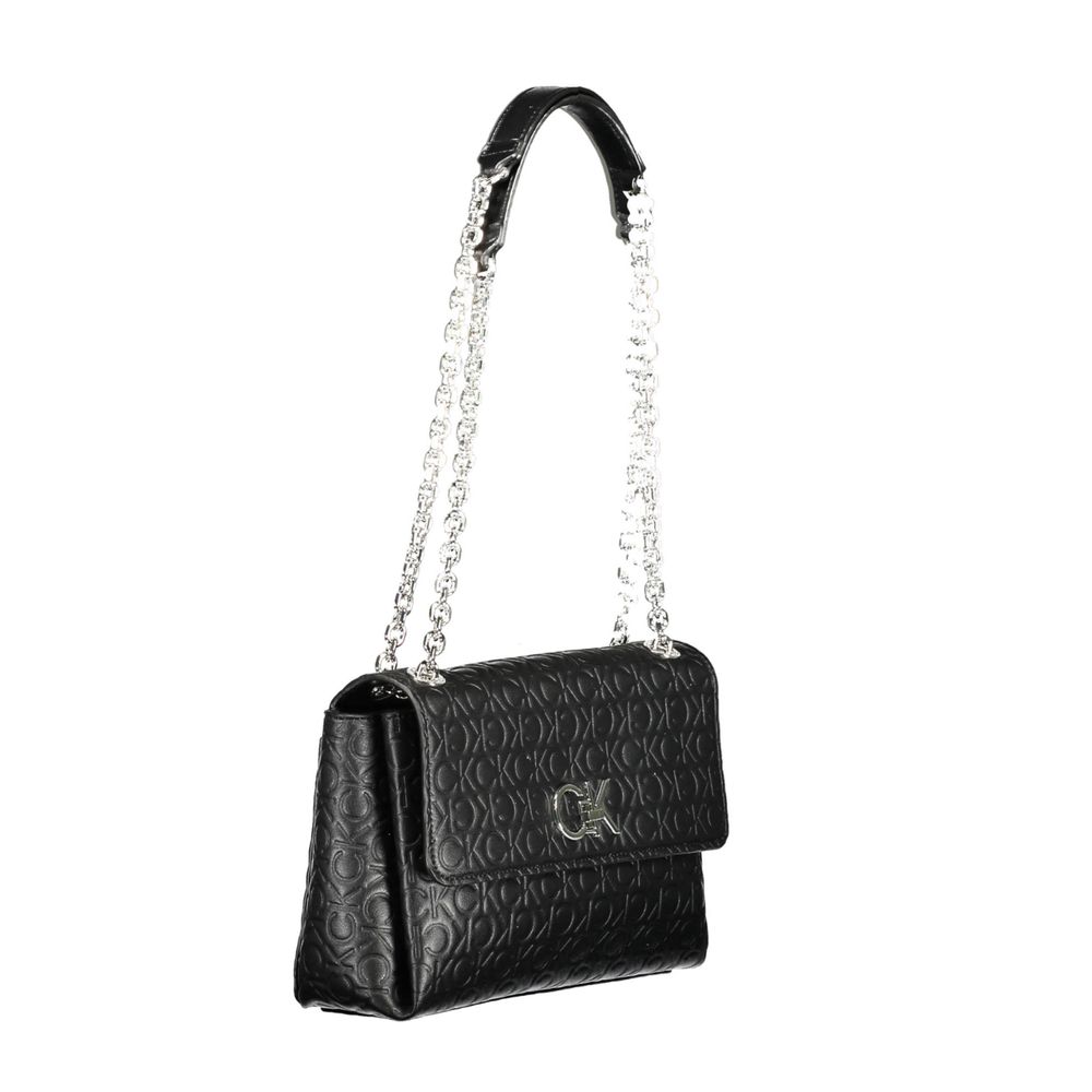 Bolso de mano de poliéster negro de Calvin Klein