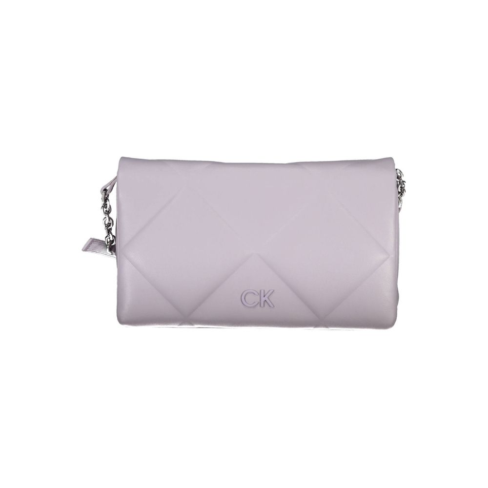 Bolso de mano de poliéster morado de Calvin Klein