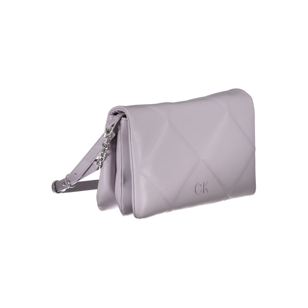 Bolso de mano de poliéster morado de Calvin Klein