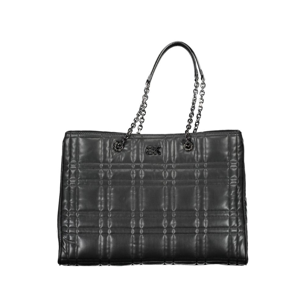Bolso de mano de poliéster negro de Calvin Klein