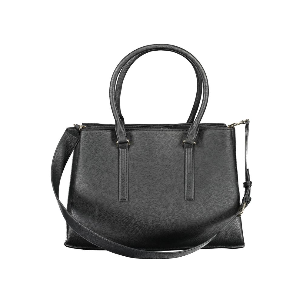 Bolso de mano de poliéster negro de Calvin Klein
