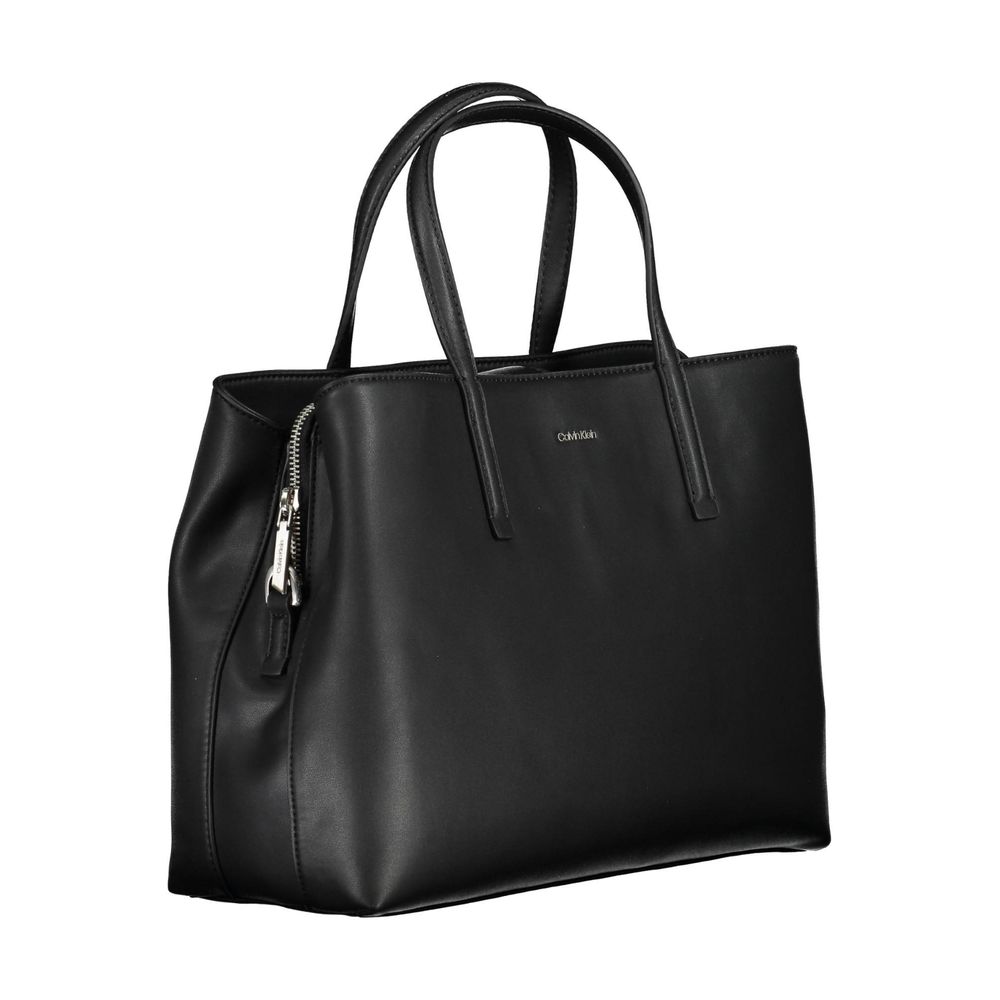Bolso de mano de poliéster negro de Calvin Klein