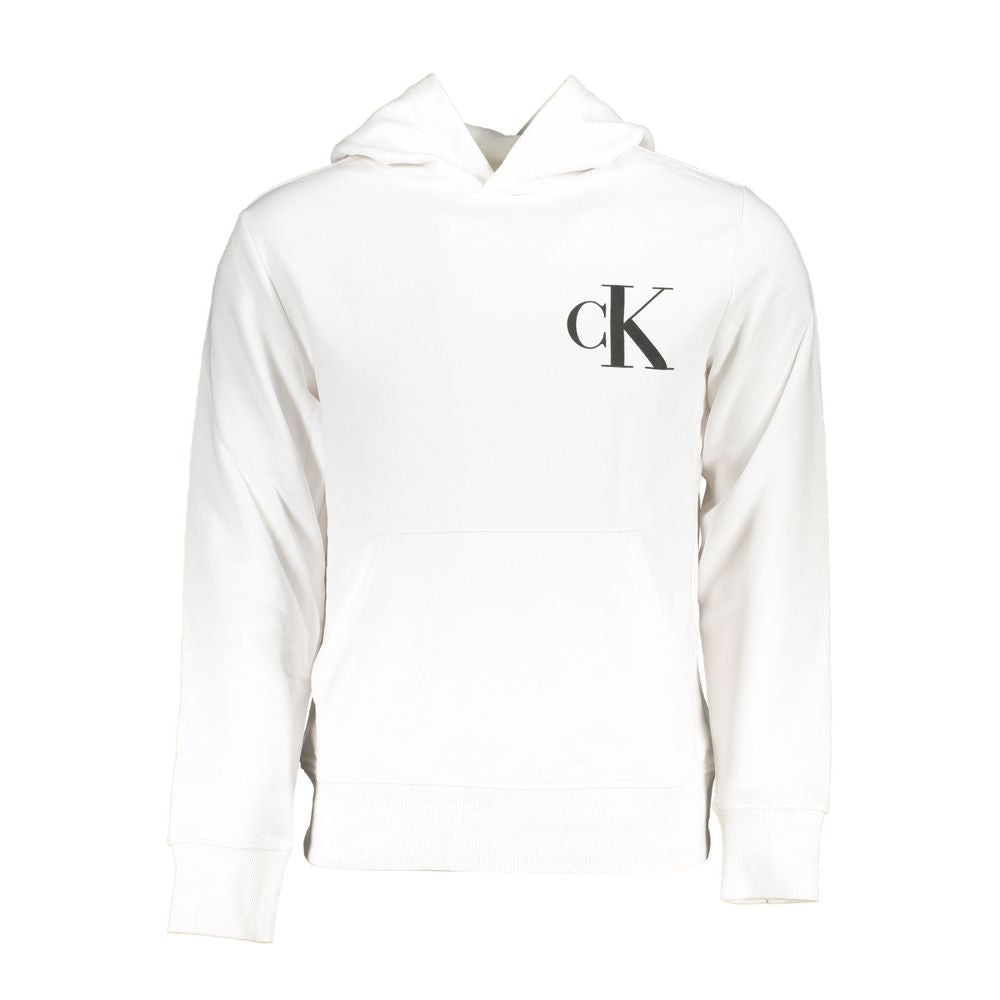 Suéter de algodón blanco con capucha para hombre de Calvin Klein