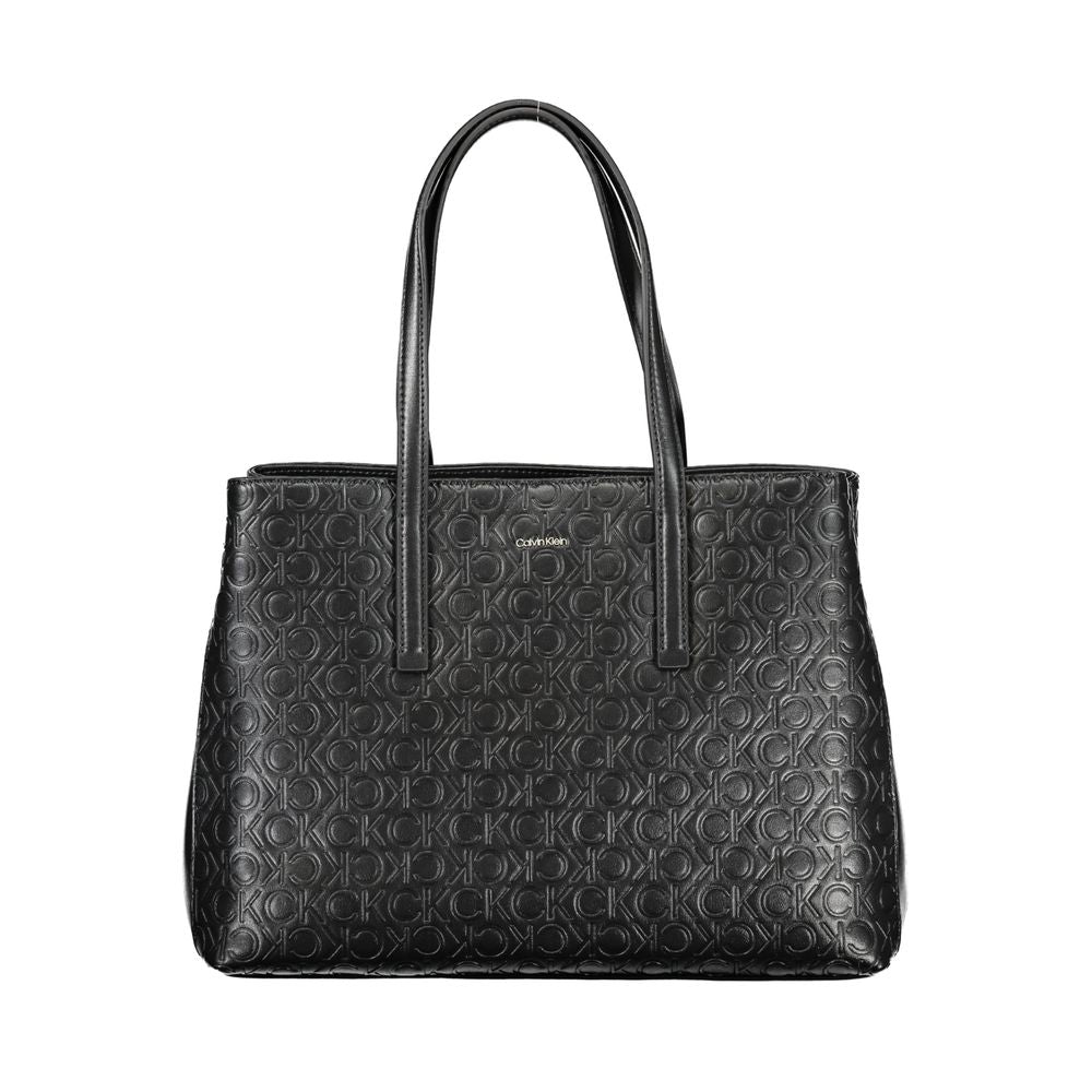 Bolso de mano de poliéster negro de Calvin Klein