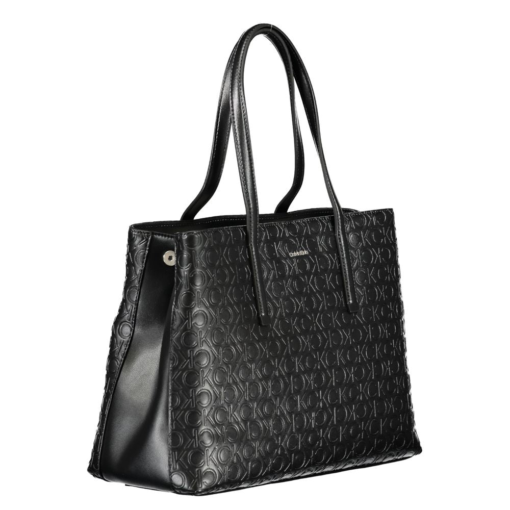Bolso de mano de poliéster negro de Calvin Klein