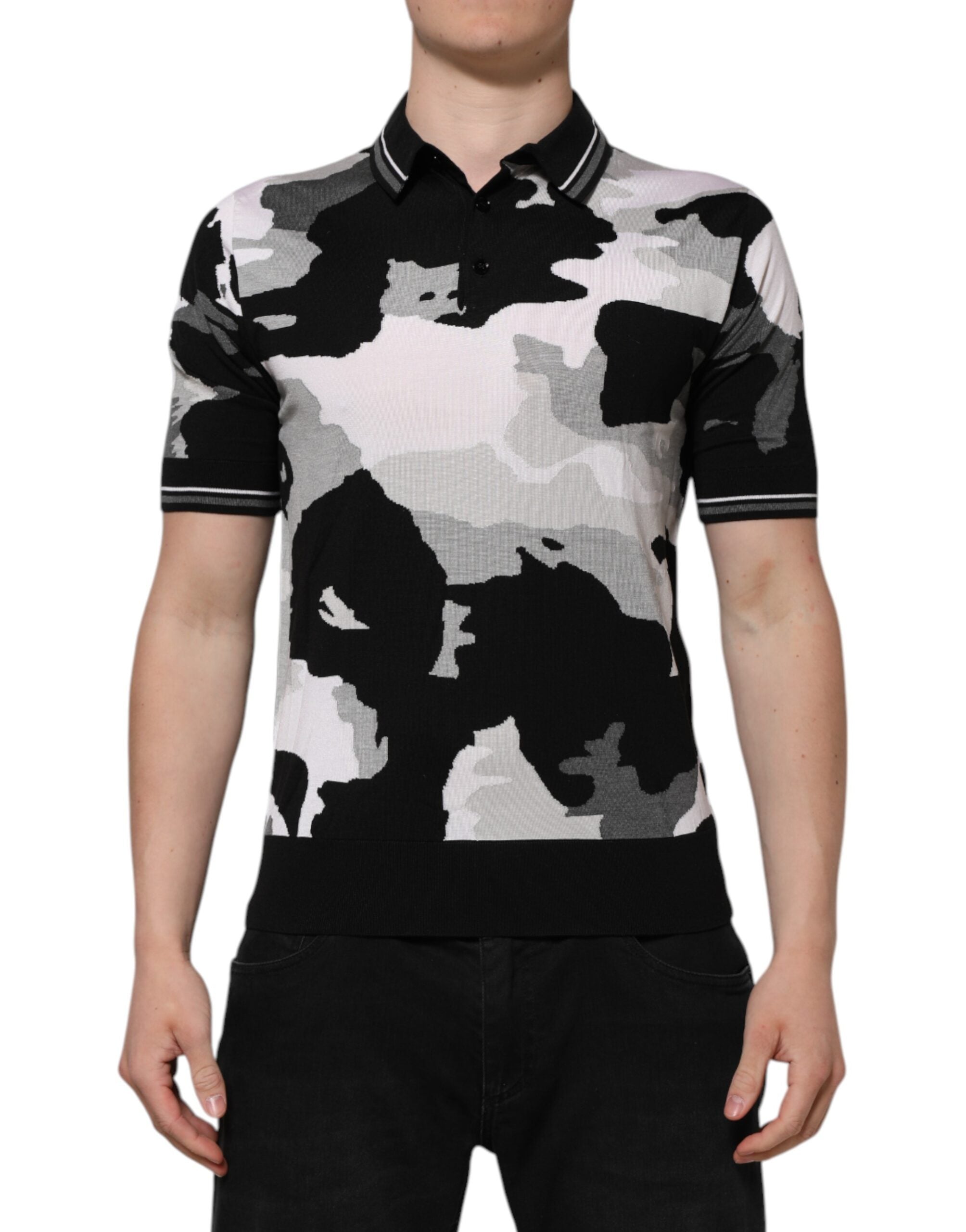 Polo con cuello de camuflaje multicolor de Dolce &amp; Gabbana