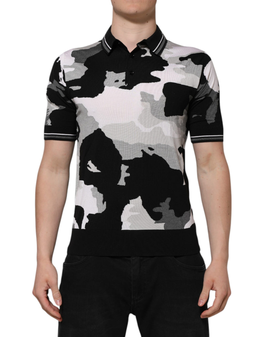 Polo con cuello de camuflaje multicolor de Dolce &amp; Gabbana