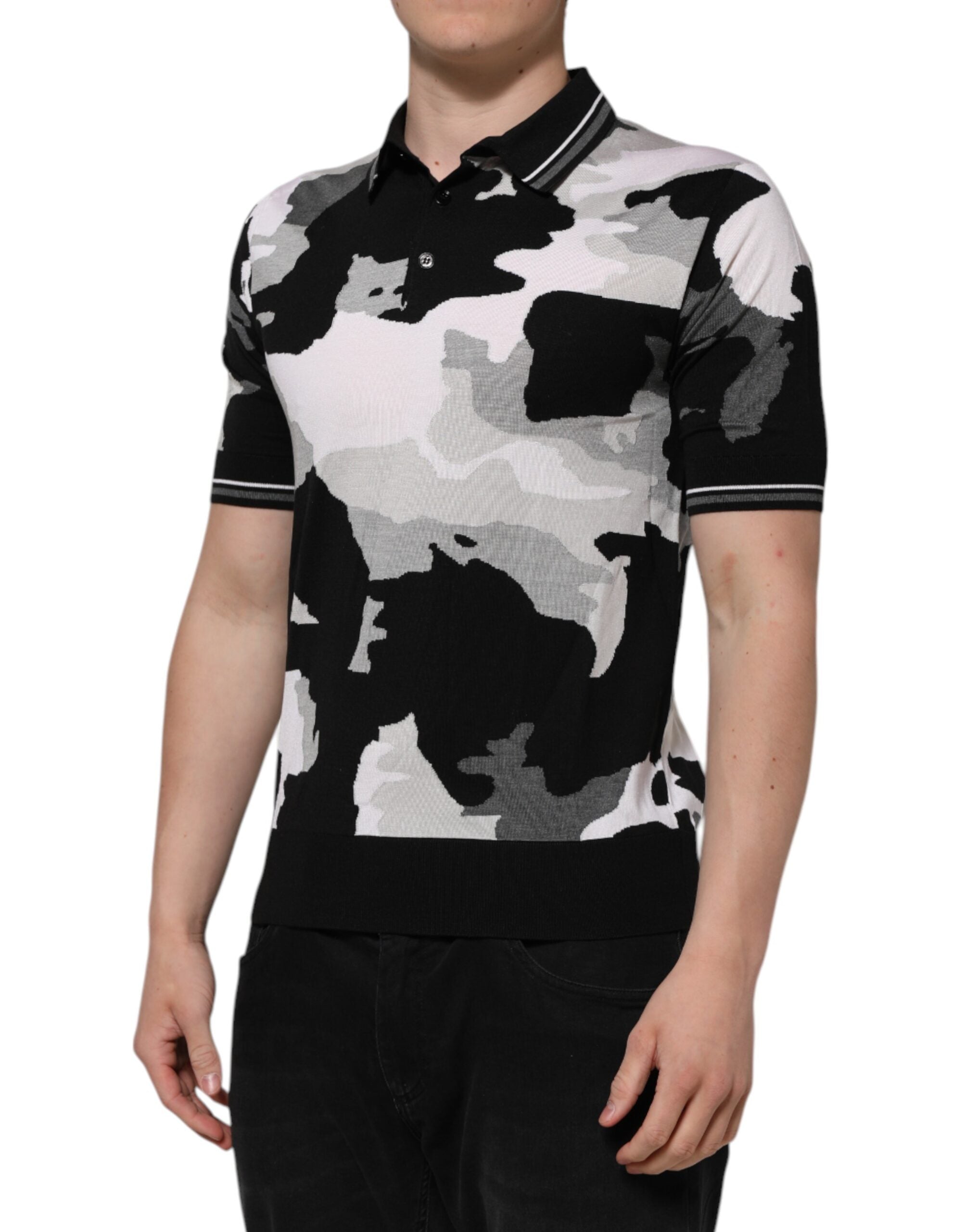Polo con cuello de camuflaje multicolor de Dolce &amp; Gabbana