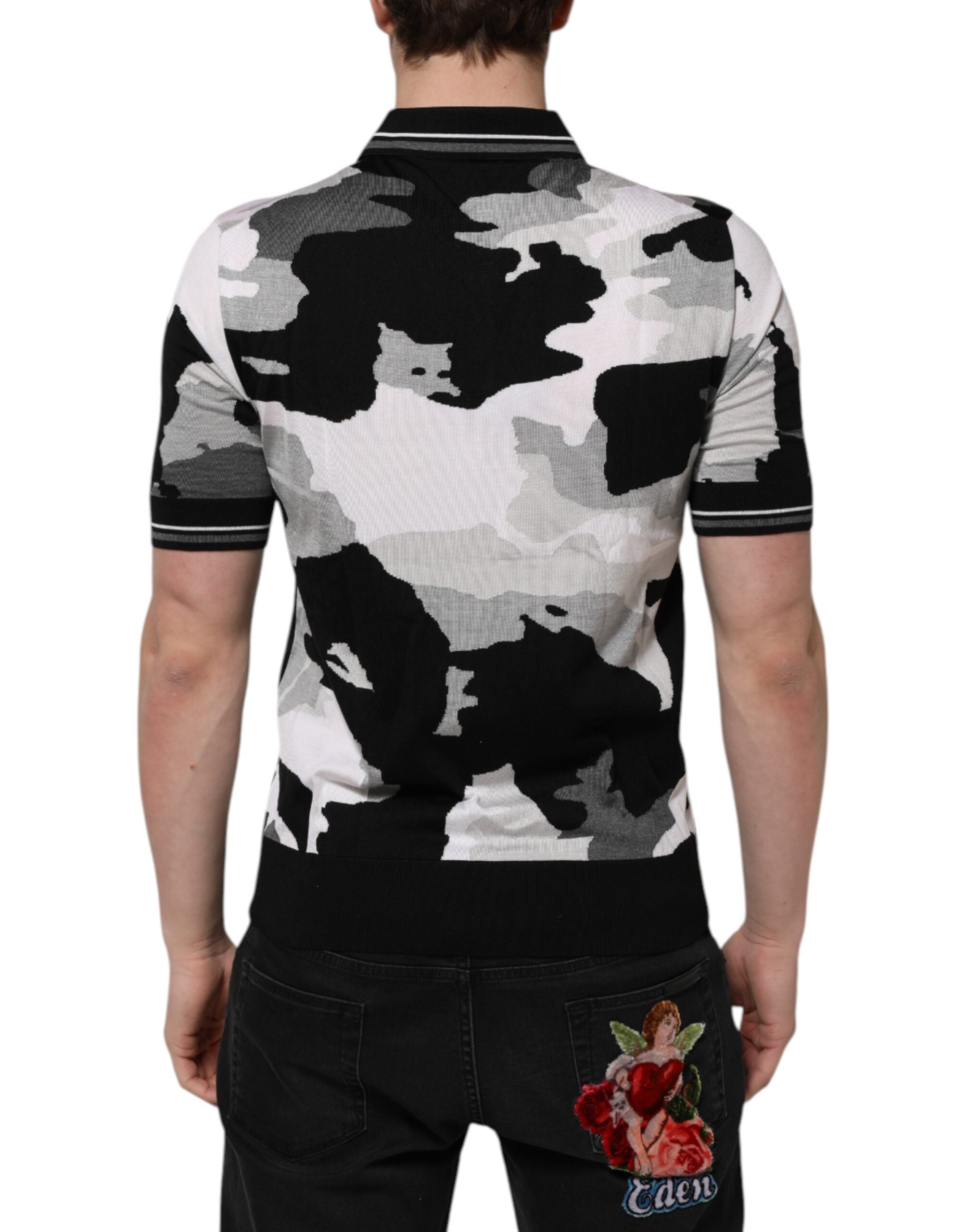 Polo con cuello de camuflaje multicolor de Dolce &amp; Gabbana
