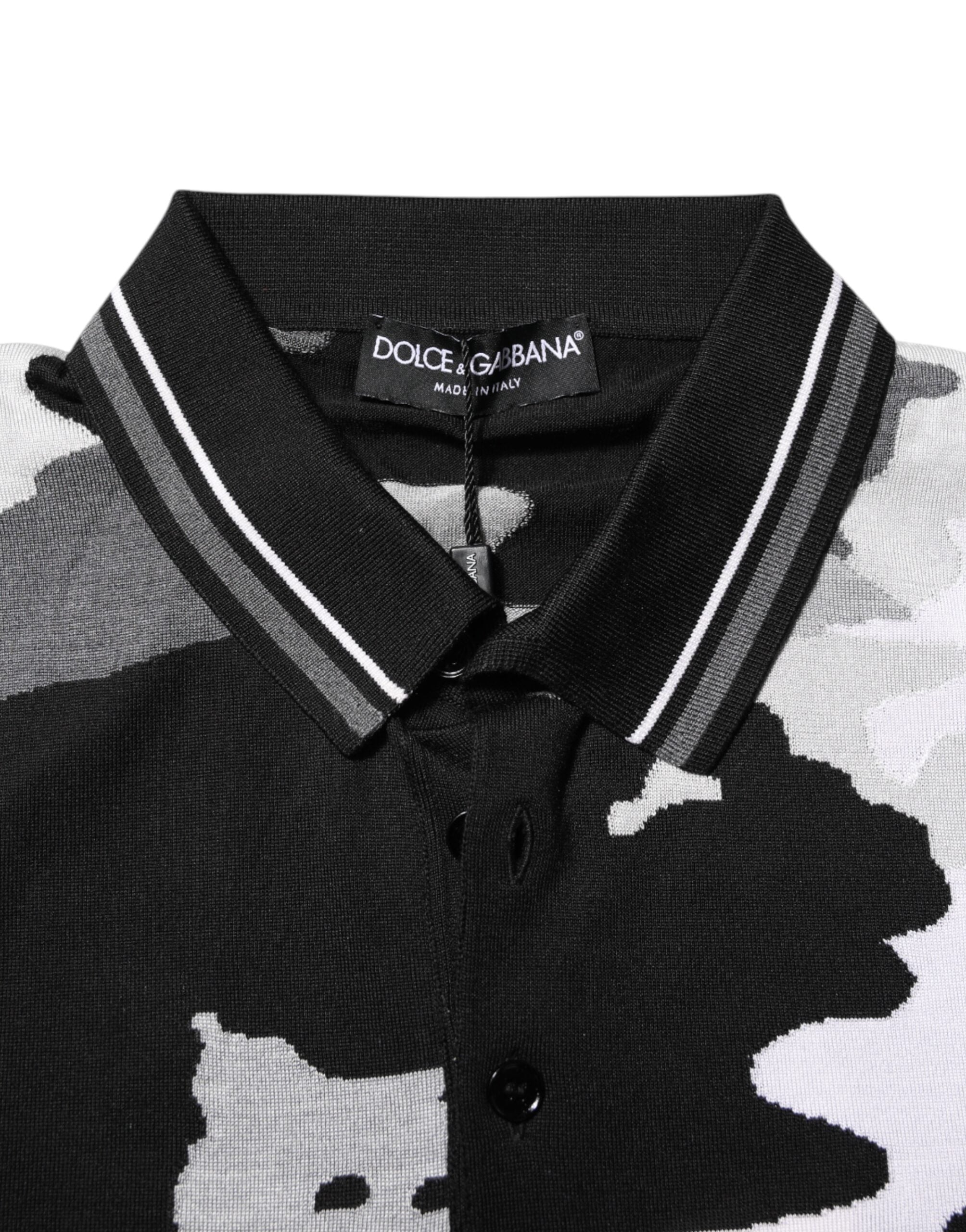 Polo con cuello de camuflaje multicolor de Dolce &amp; Gabbana