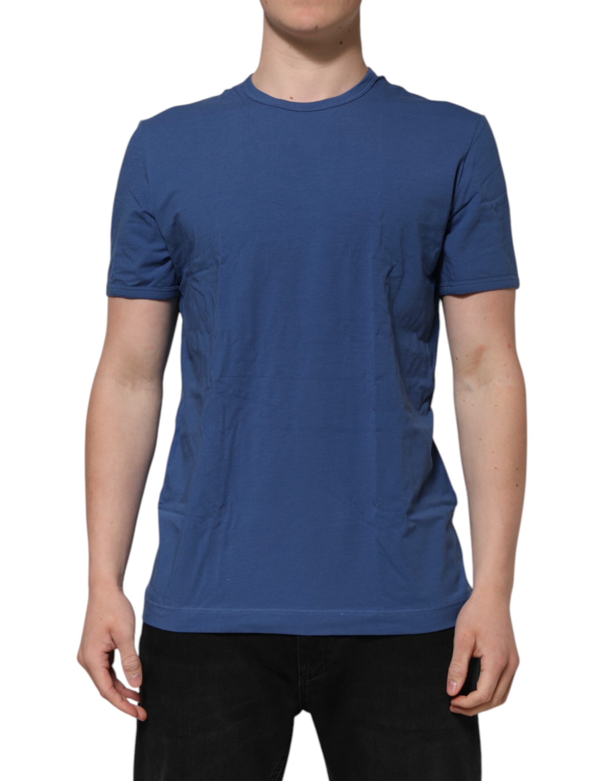 Camiseta interior de cuello redondo de algodón azul para hombre de Dolce &amp; Gabbana