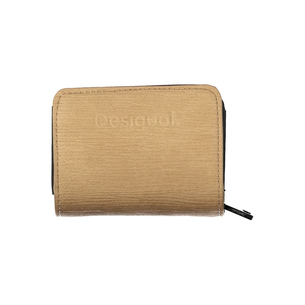 Cartera de polietileno marrón Desigual