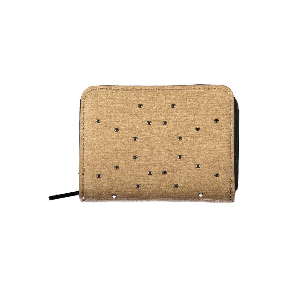 Cartera de polietileno marrón Desigual