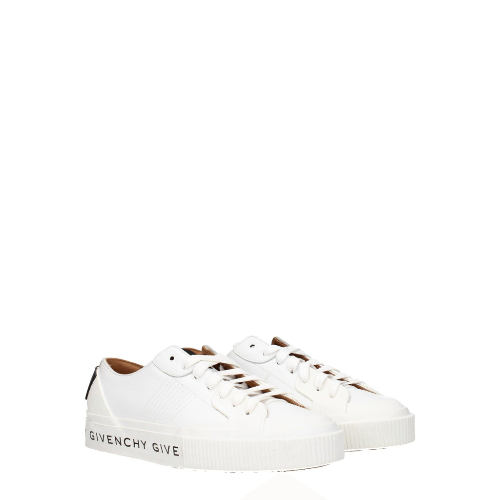 Givenchy White Leather Low Top Sneakers