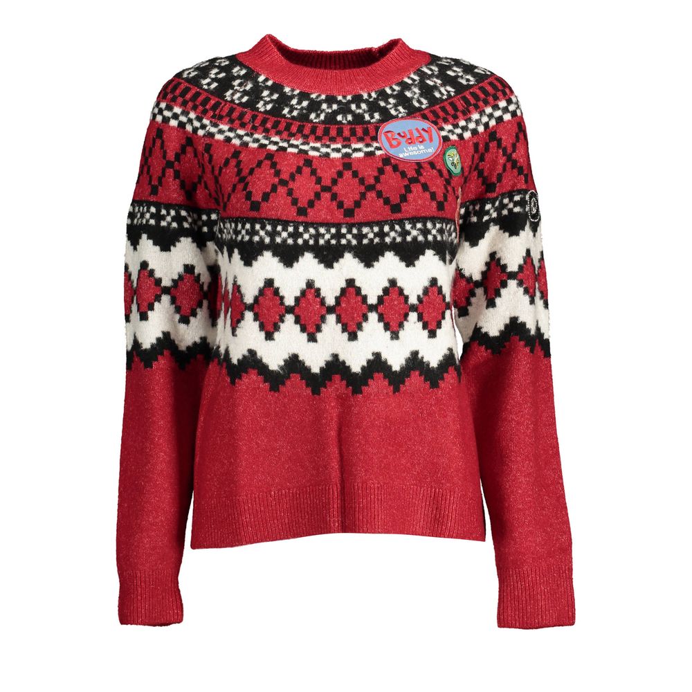 Suéter rojo de poliéster Desigual