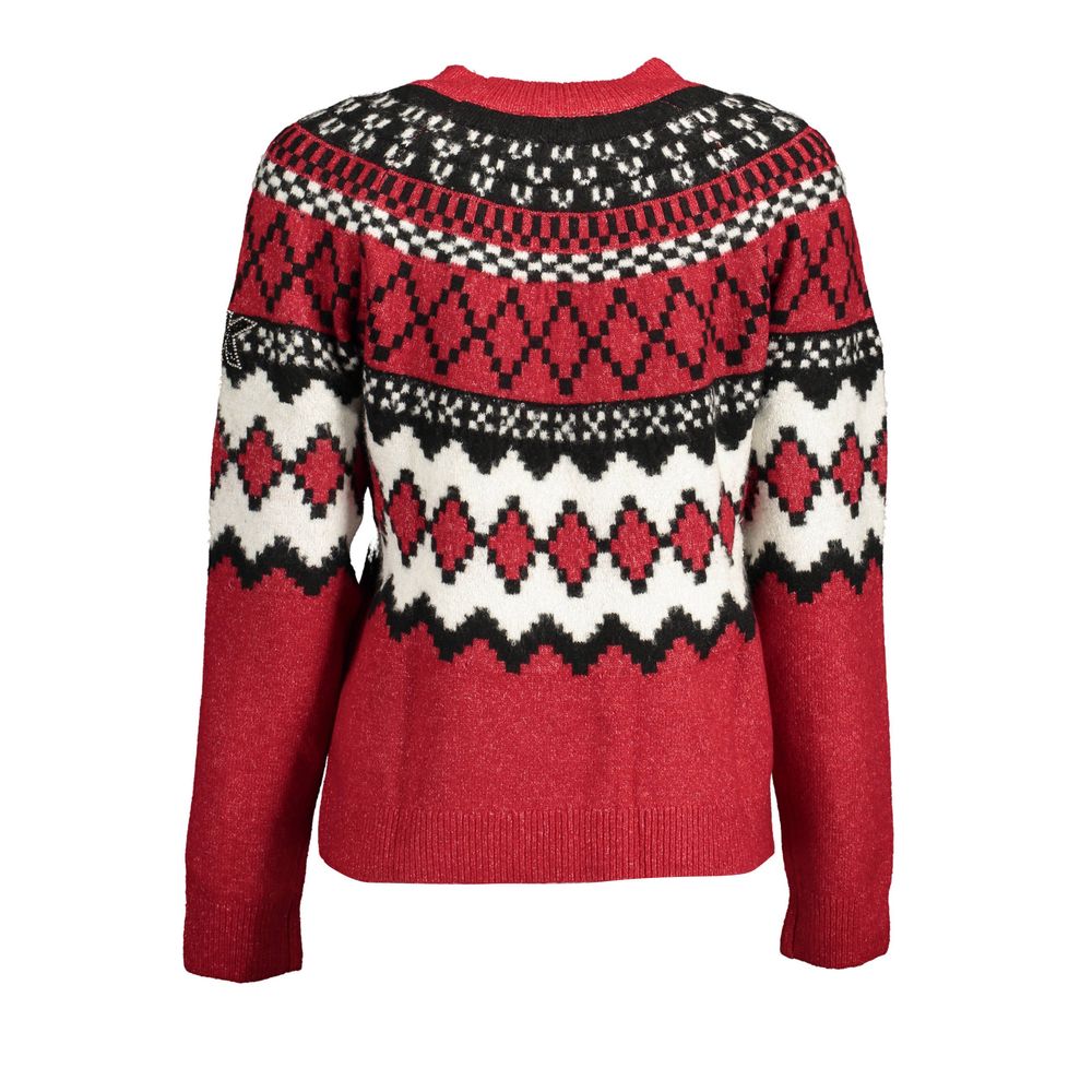 Suéter rojo de poliéster Desigual