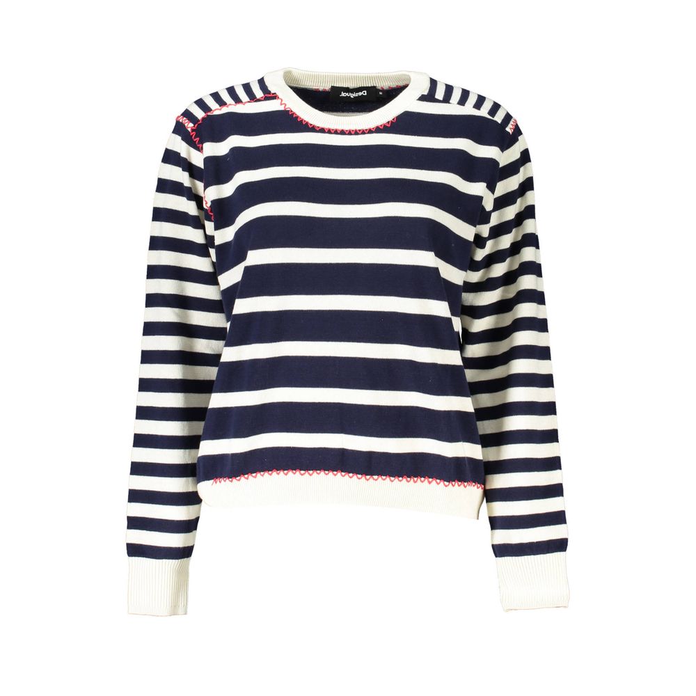Suéter de algodón azul Desigual