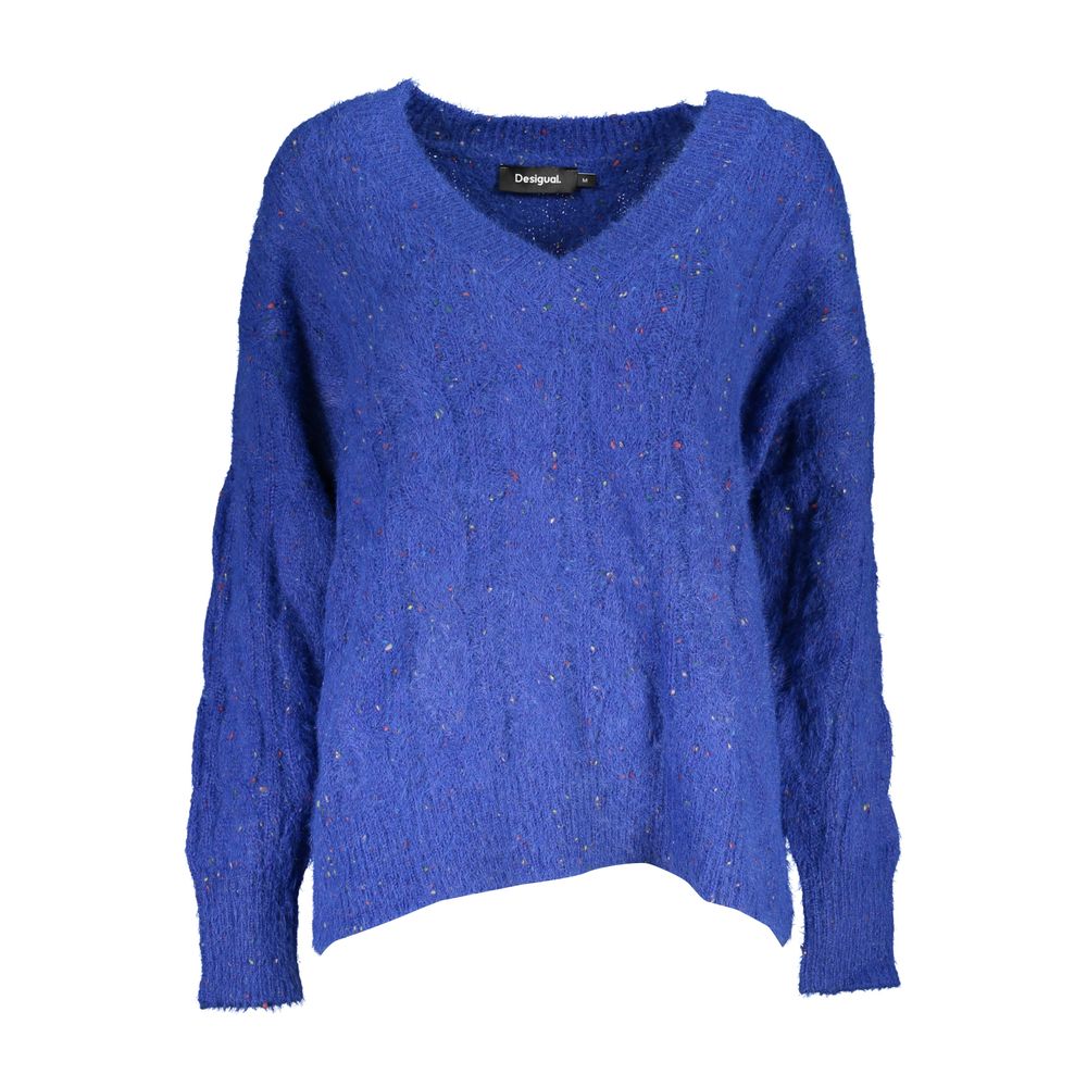 Suéter azul de poliéster Desigual
