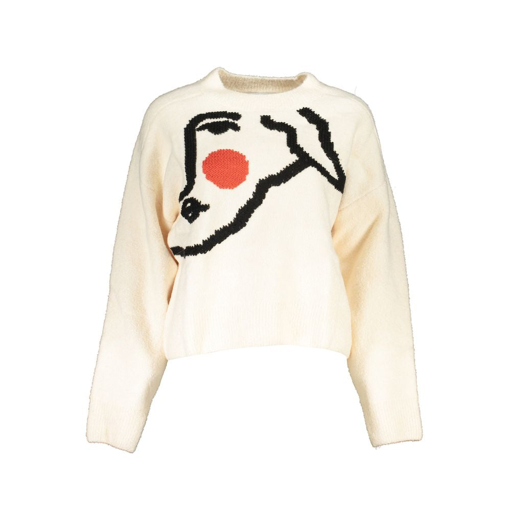 Suéter de tela blanca Desigual