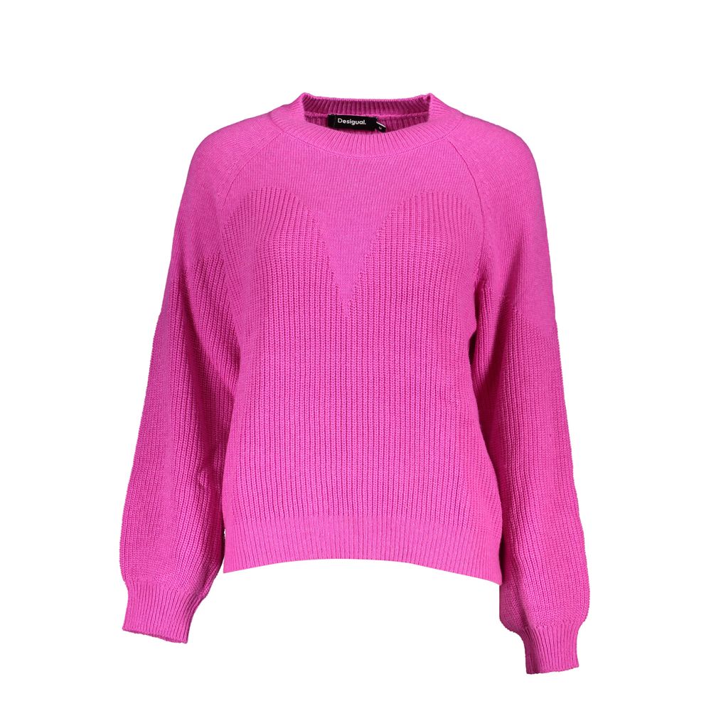Suéter de tela rosa Desigual