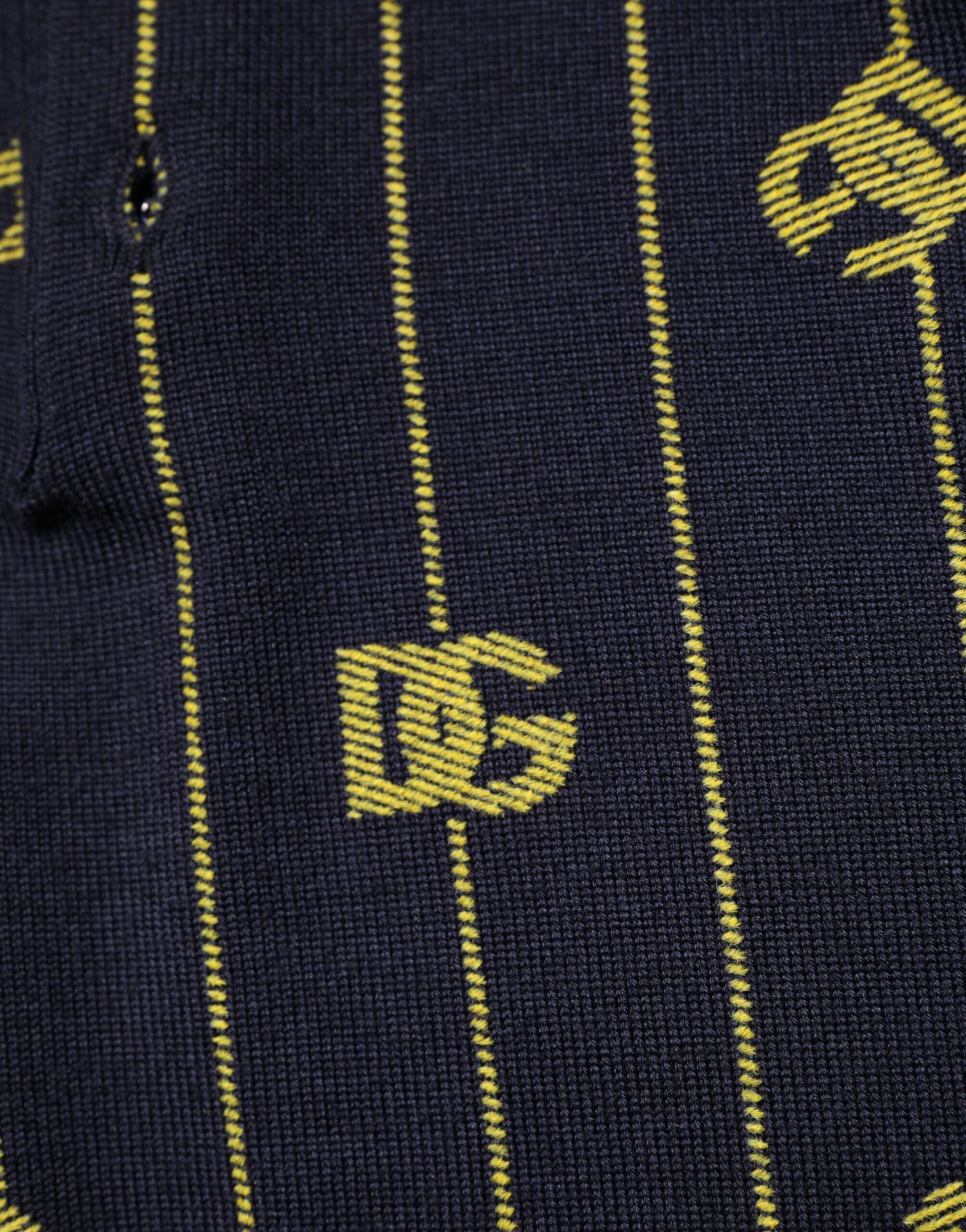 Polo de punto en jacquard con logotipo negro de Dolce &amp; Gabbana