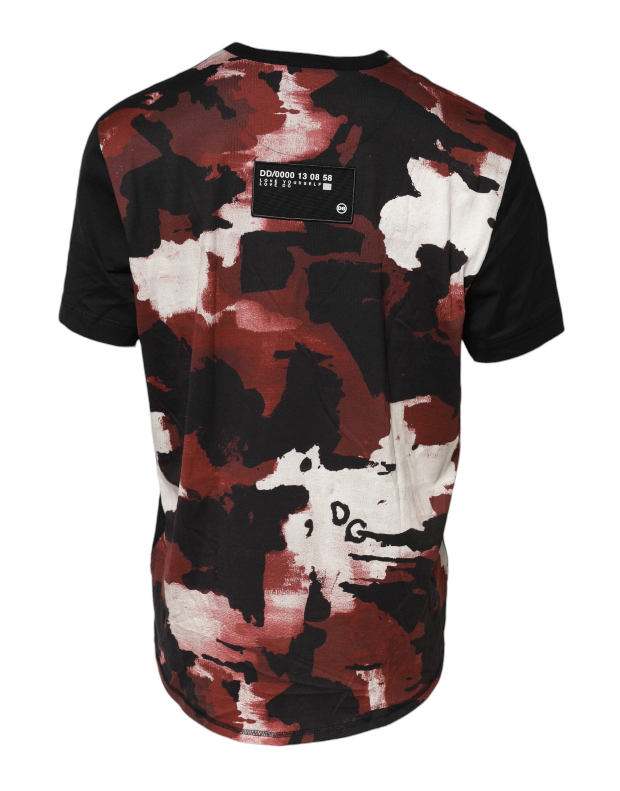 Camiseta de cuello redondo con estampado de camuflaje multicolor de Dolce &amp; Gabbana