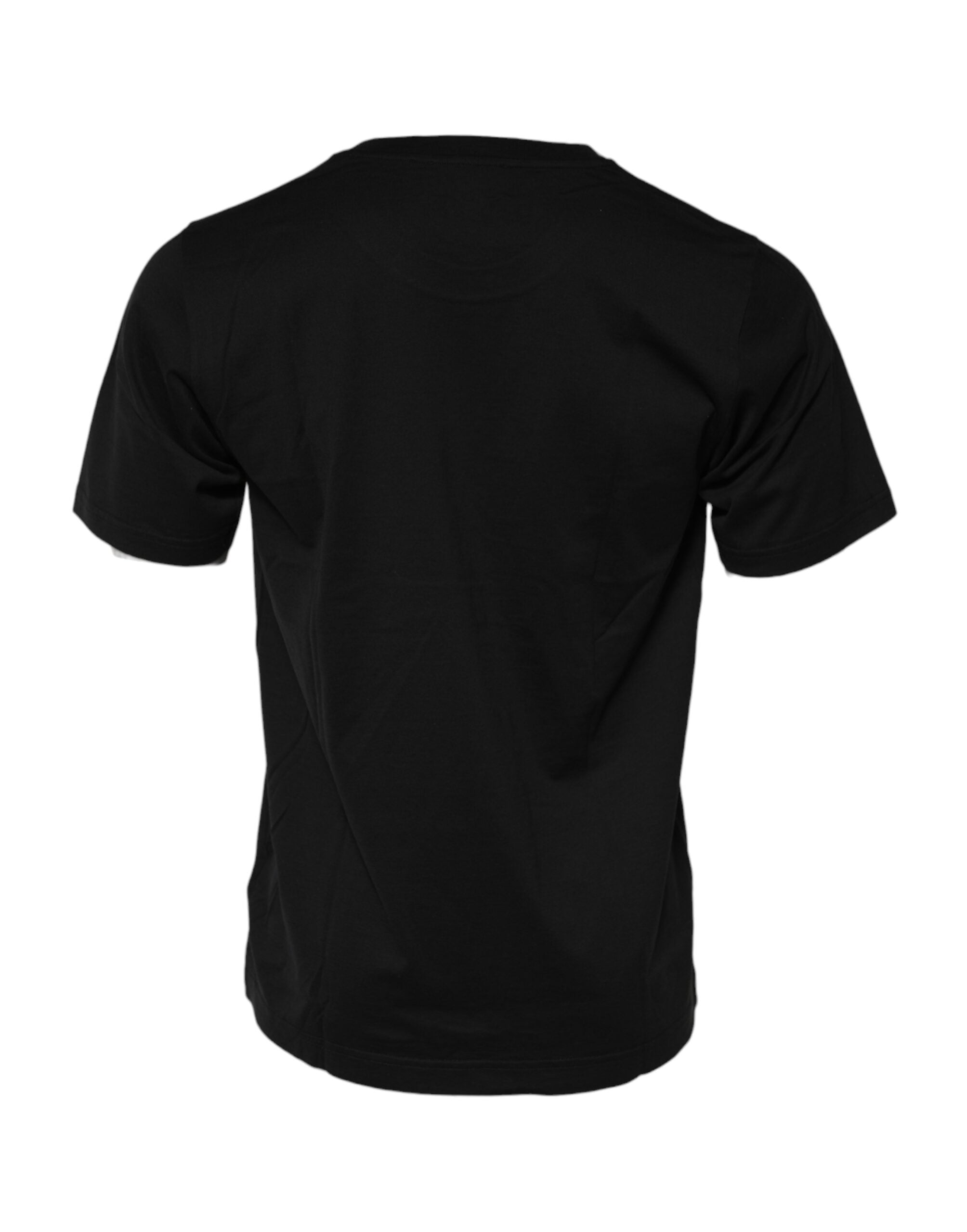 Camiseta de cuello redondo de algodón DG Royals negra de Dolce &amp; Gabbana
