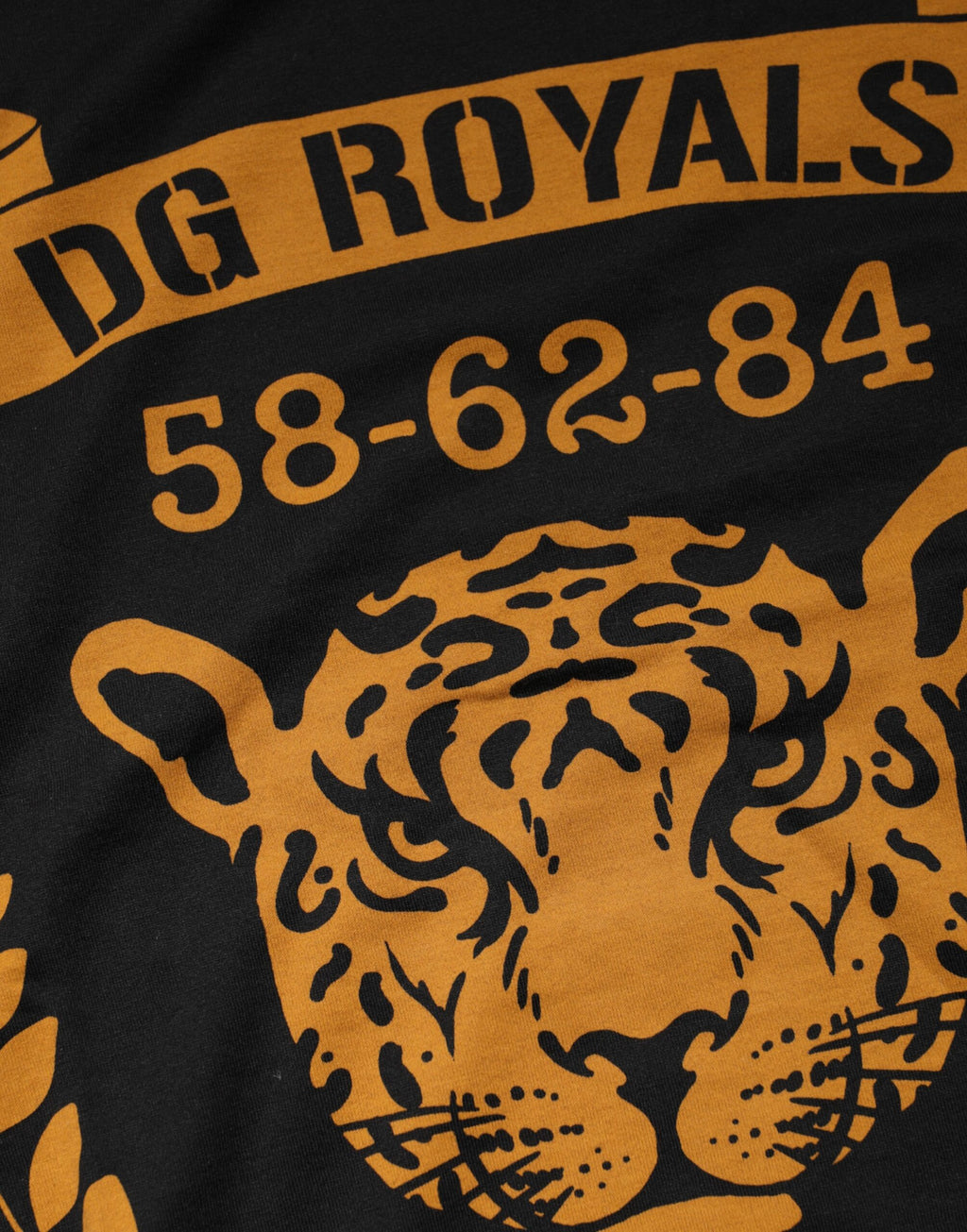Camiseta de cuello redondo de algodón DG Royals negra de Dolce &amp; Gabbana