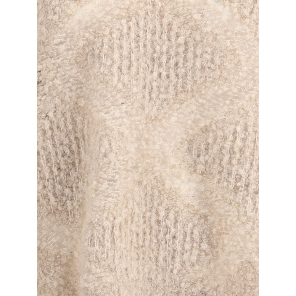 Suéter de mezcla de cachemira y alpaca con cuello en V de Giorgio Armani