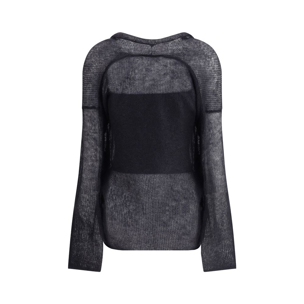 Giorgio Armani Cárdigan cruzado y top en mezcla de lana y mohair Conjunto Twin-set