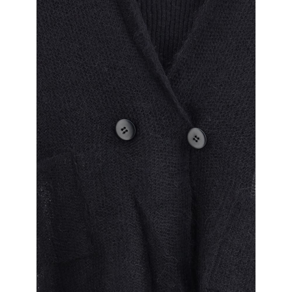 Giorgio Armani Cárdigan cruzado y top en mezcla de lana y mohair Conjunto Twin-set