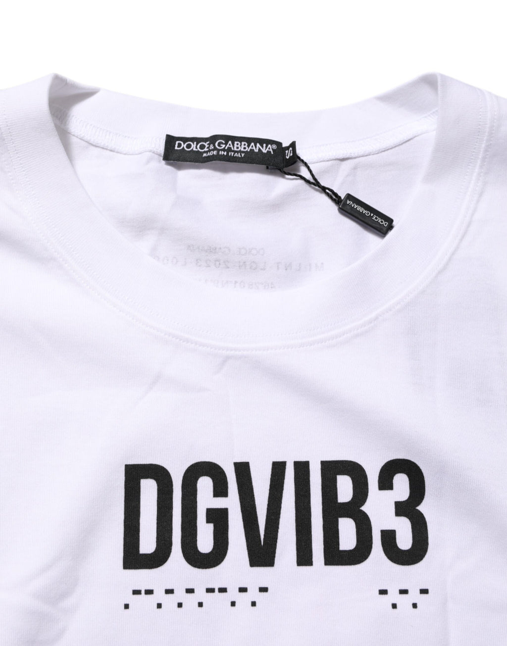 Dolce & Gabbana White Cotton Sleeveless Printed Tank T-shirt