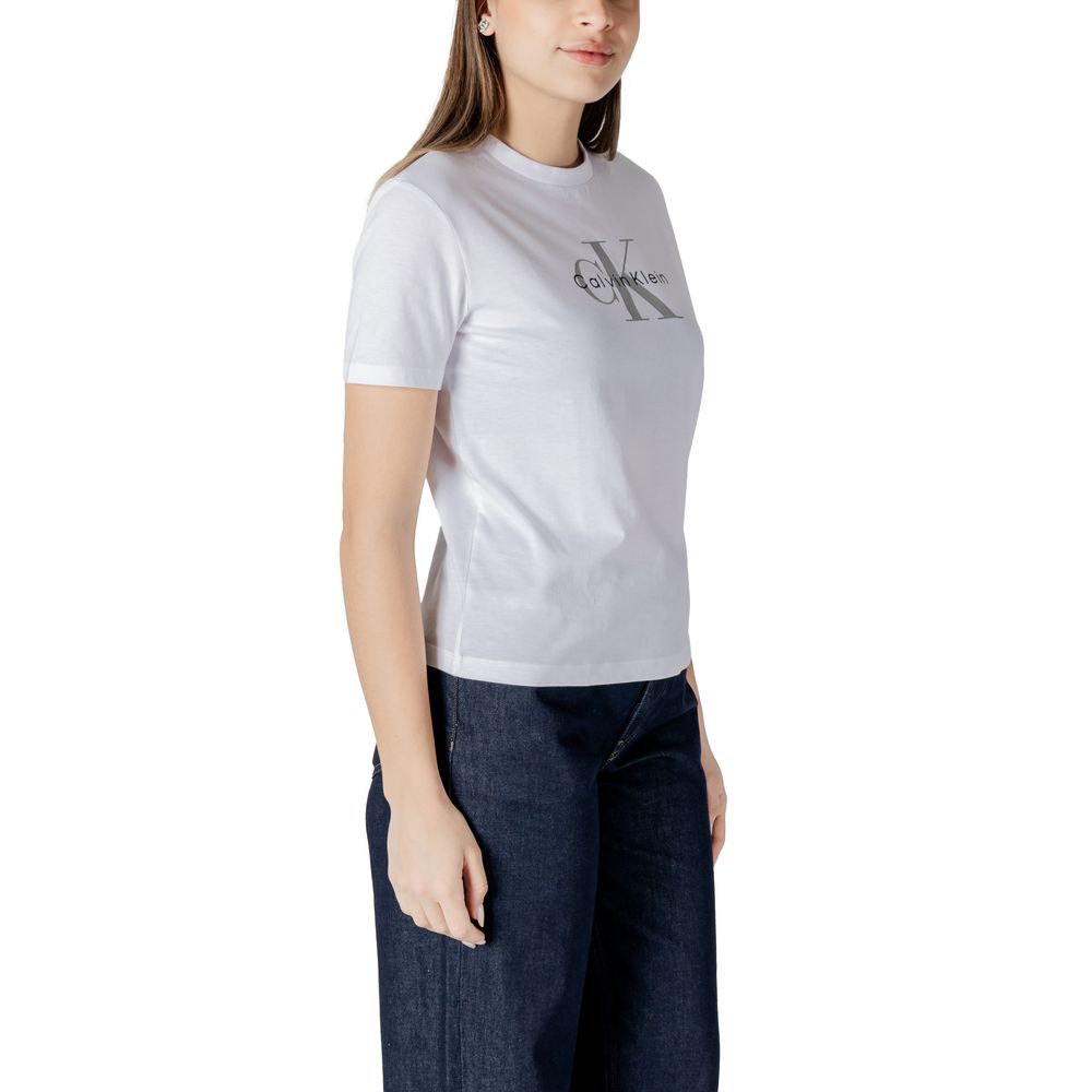 Calvin Klein Jeans White Cotton T-Shirt