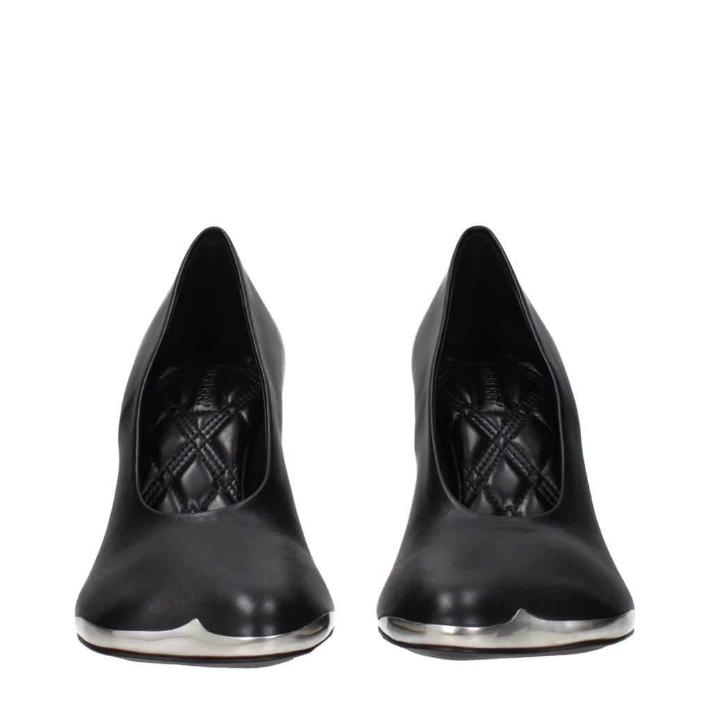 Burberry Black Leather High Heel Pumps