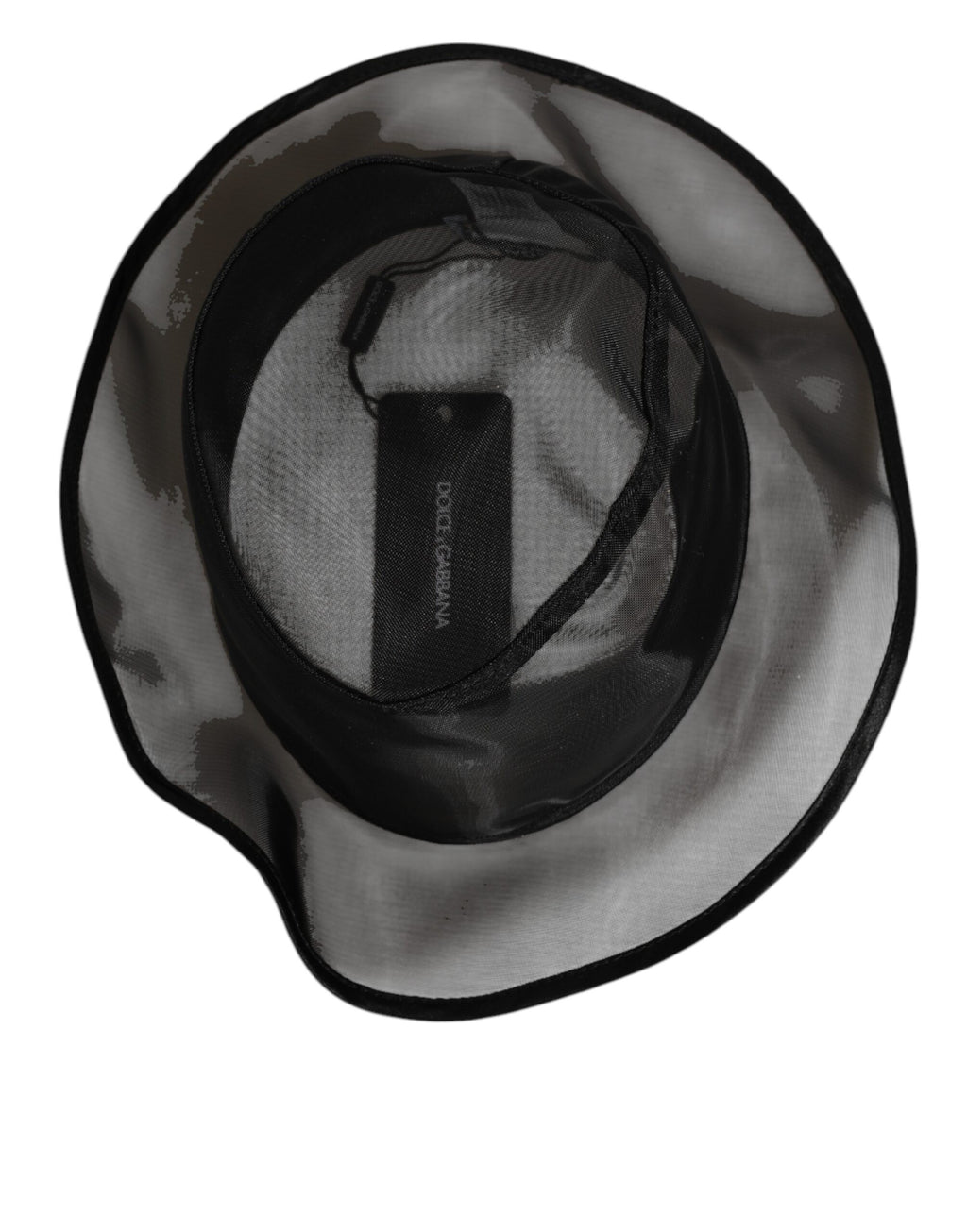 Dolce & Gabbana Black Silk Mesh Bucket Men Fisherman Cap Hat