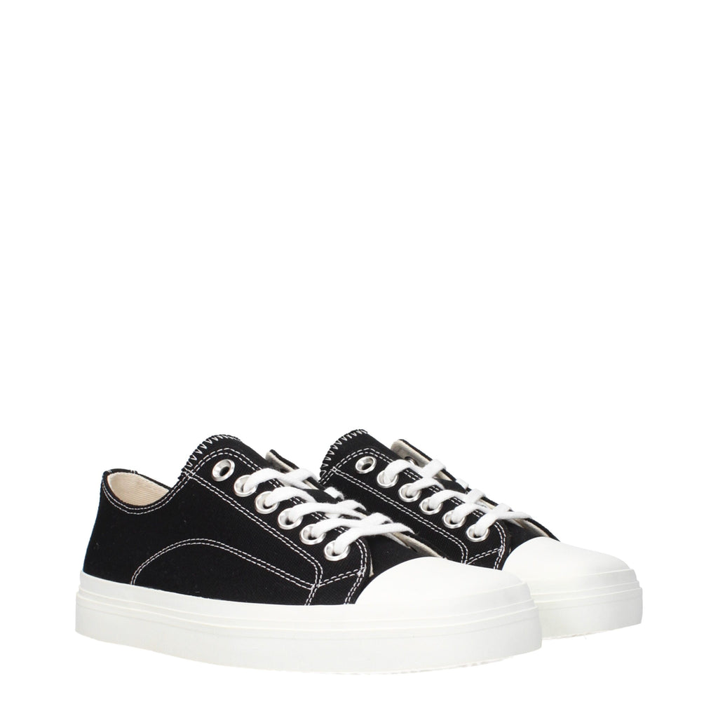 Moschino Black Fabric Low Top Sneakers