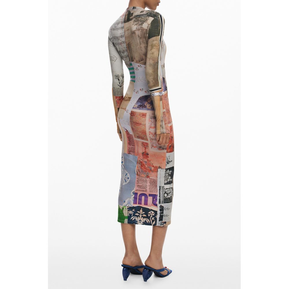 Desigual Beige Viscosa Women Dress