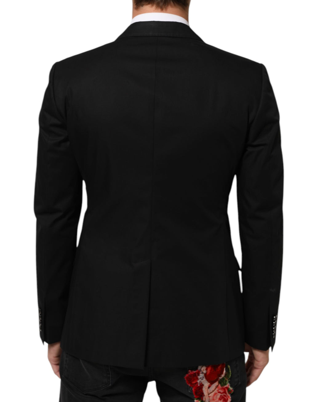 Dolce & Gabbana Black Wool 2 Buttons Suit Men Jacket Blazer