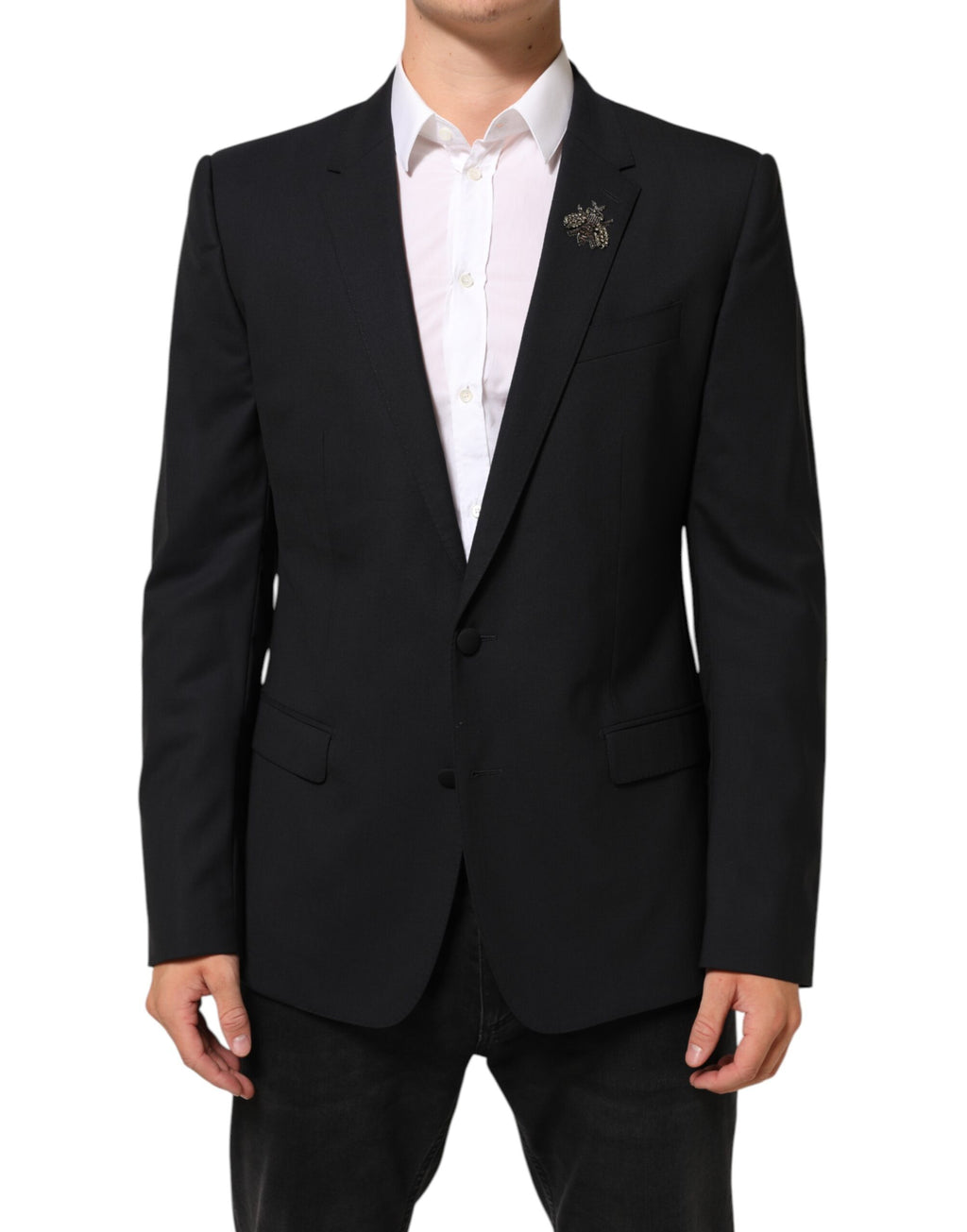 Dolce & Gabbana Black Bee MARTINI 2 Button Men Suit Blazer