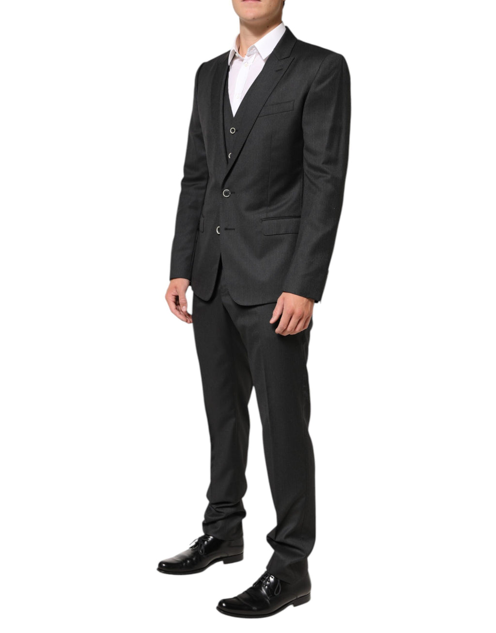 Dolce & Gabbana Black MARTINI 2 Buttons Suit 3 Piece Suit
