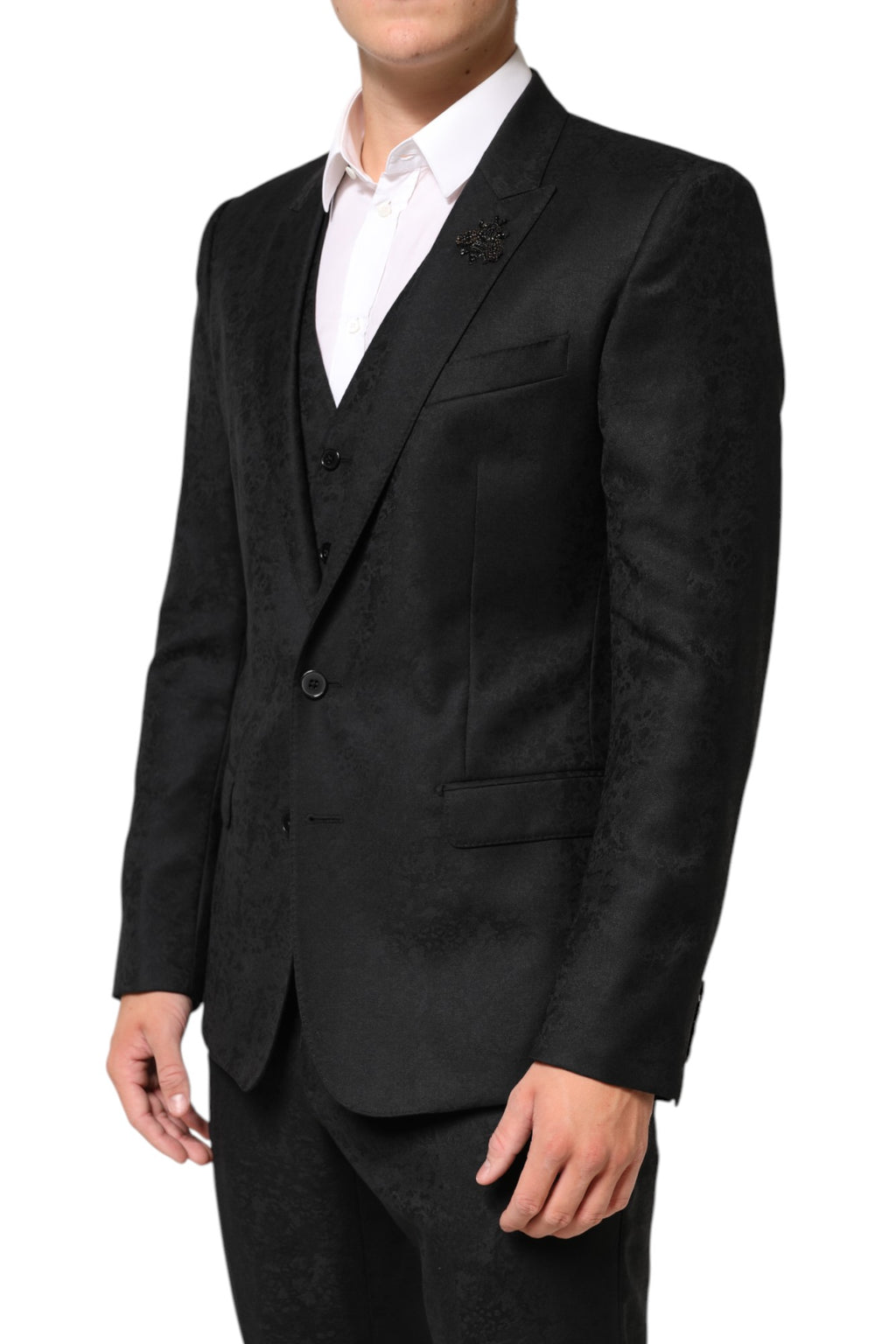 Dolce & Gabbana Black MARTINI 2 Buttons Suit 3 Piece Suit