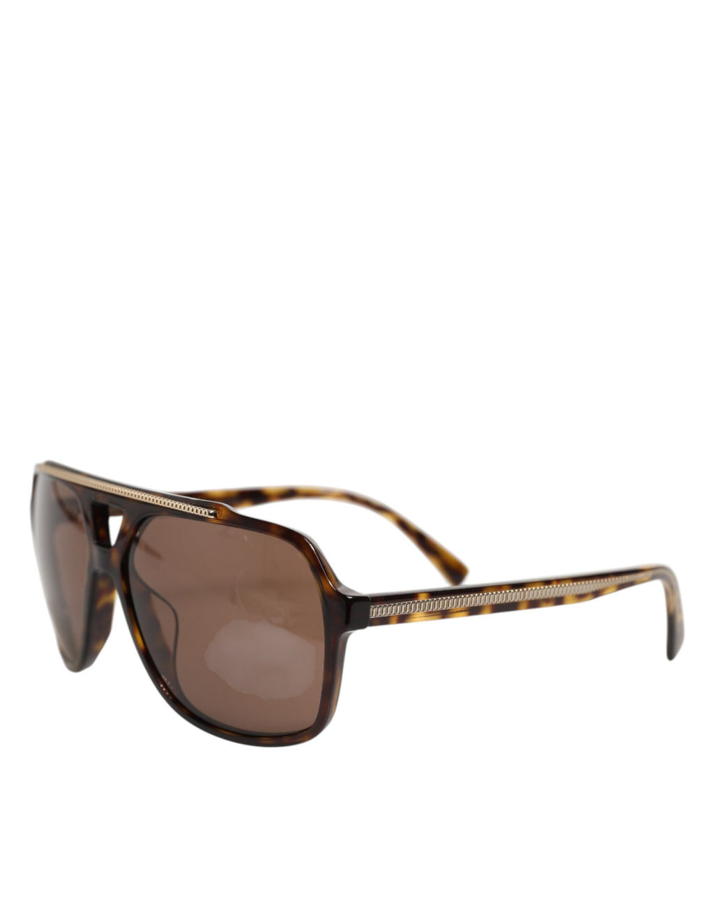 Dolce & Gabbana Dark Brown Tortoise Shell Pilot Frame Sunglasses