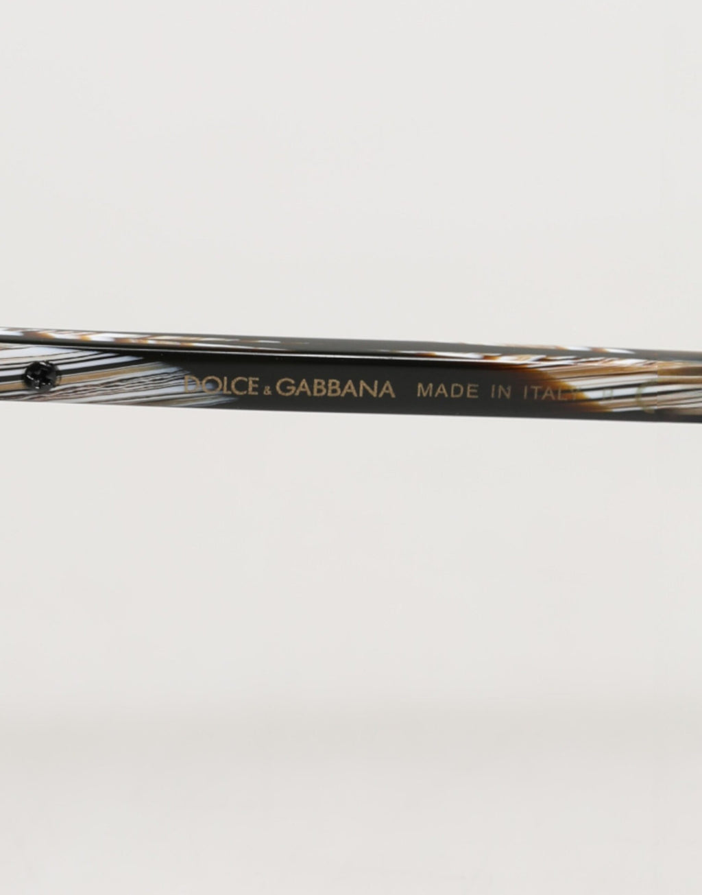 Dolce & Gabbana Modified Aviator Striped Brown Acetate Gradient Sunglasses