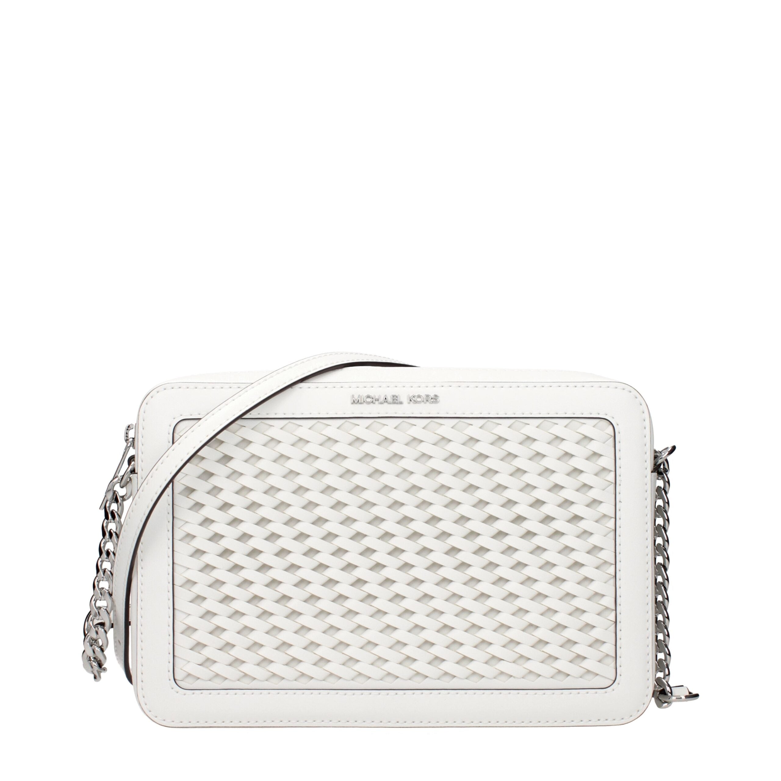 Michael Kors White Leather Crossbody Bag